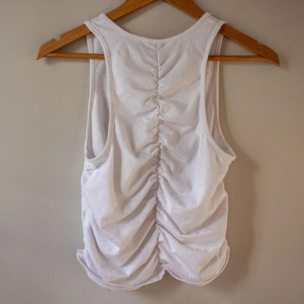 Universal Thread White Ruched Tank - Picture 3 of 4